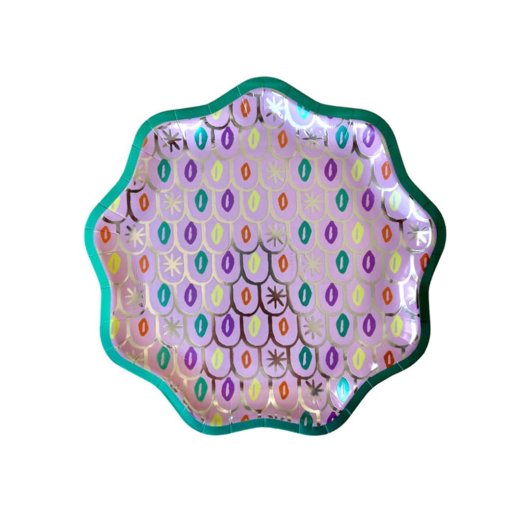 "Mermaid Dinner Plates - Pack of 8" - Party Plates and Bowls in pink by MA FÊTE