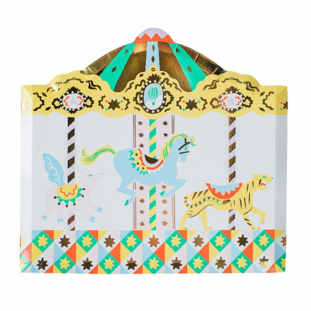 "Off to the Fair Large Plates - Pack of 8" - Party Plates and Bowls in multicolor by Jollity and Co