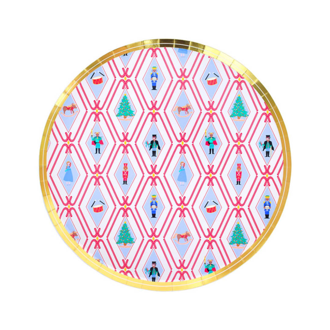 "Nutcracker Dinner Plates - Set of 8" - Party Plates and Bowls in multicolor by Jollity and Co