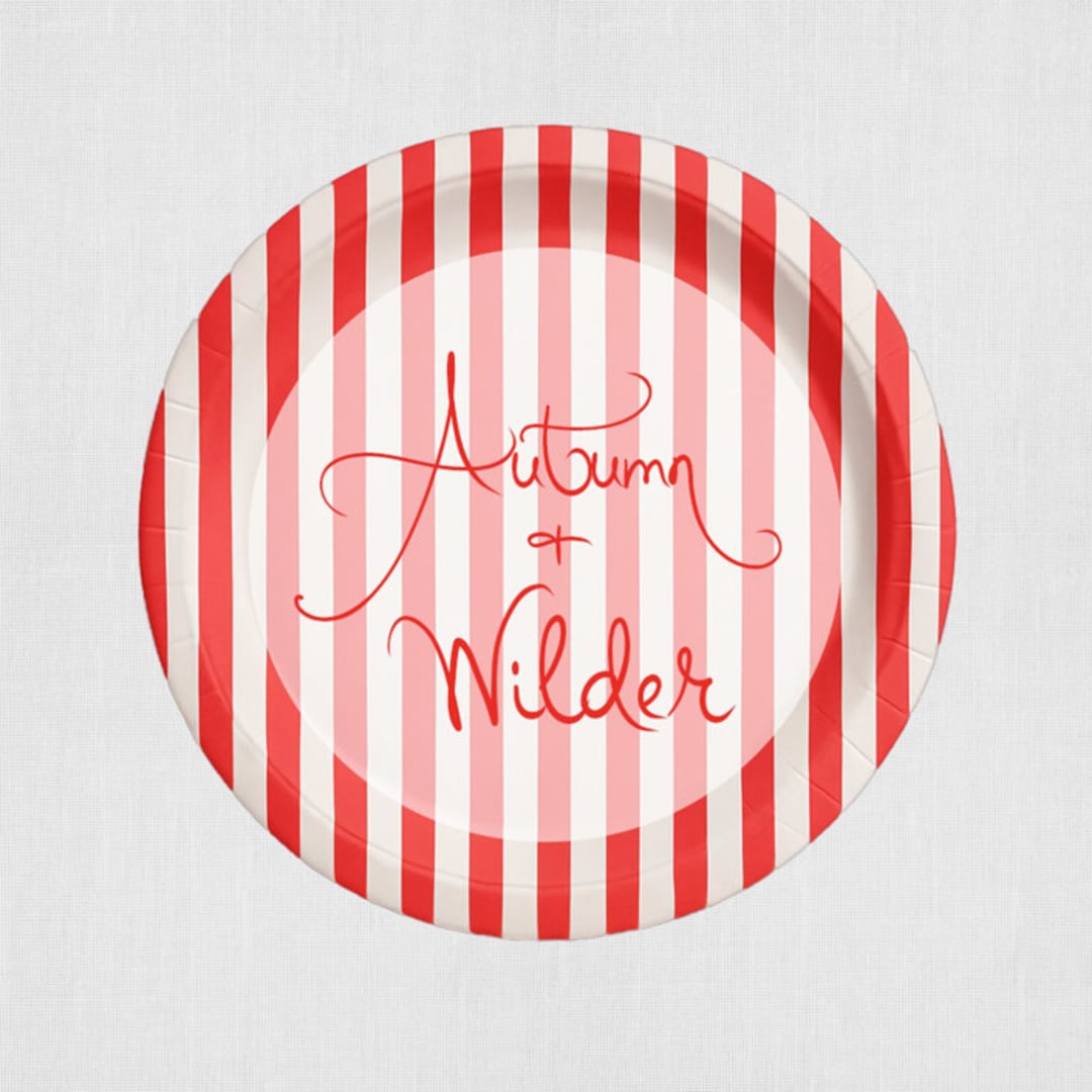 "Custom 9" Paper Plates" - Party Plates and Bowls in multicolorassorted-colors by Papel Custom Design