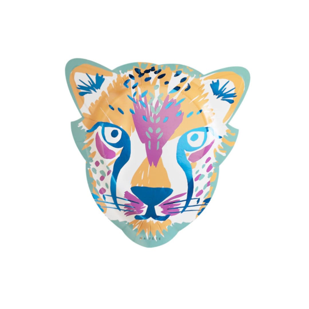 "Safari Cheetah Plates (8)" - Party Plates and Bowls in purple by MA FÊTE