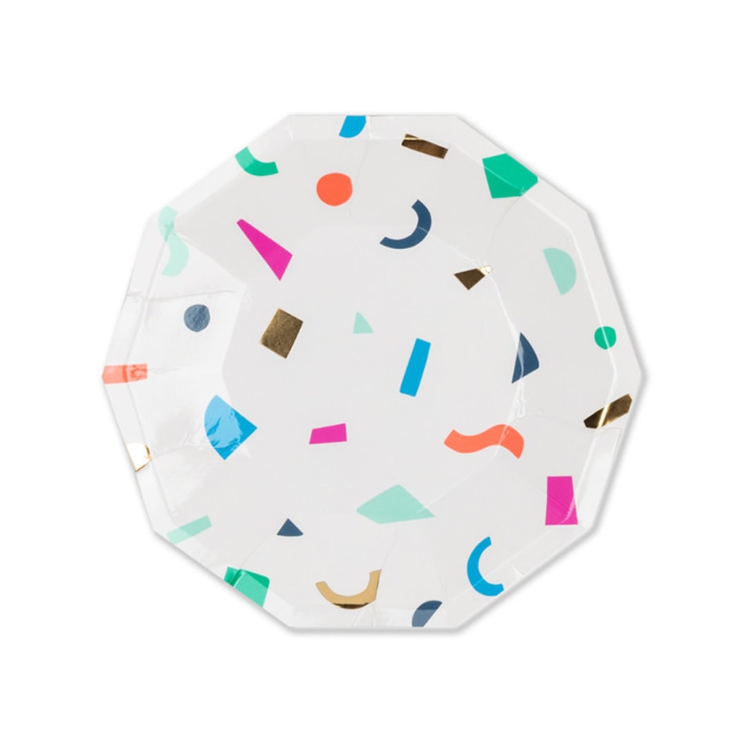 "Happy Everything Small Plates" - Party Plates and Bowls in multicolor by Jollity and Co