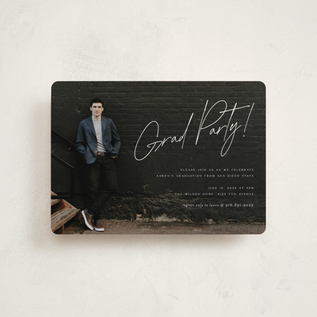 "Written" - Graduation Party Invitations in Cloud by Christie Garcia - Front