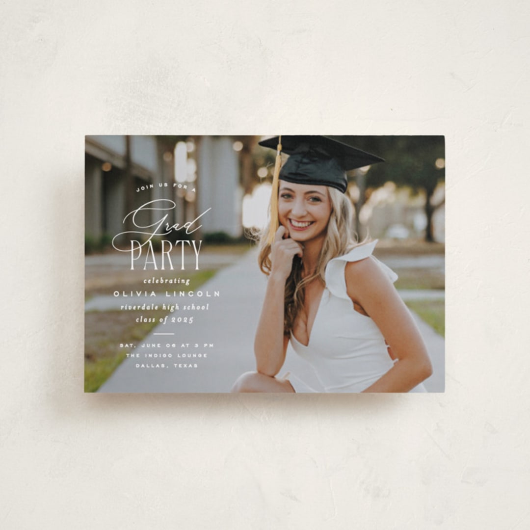 "classic party" - Graduation Party Invitations in Cotton by Creo Study - Front