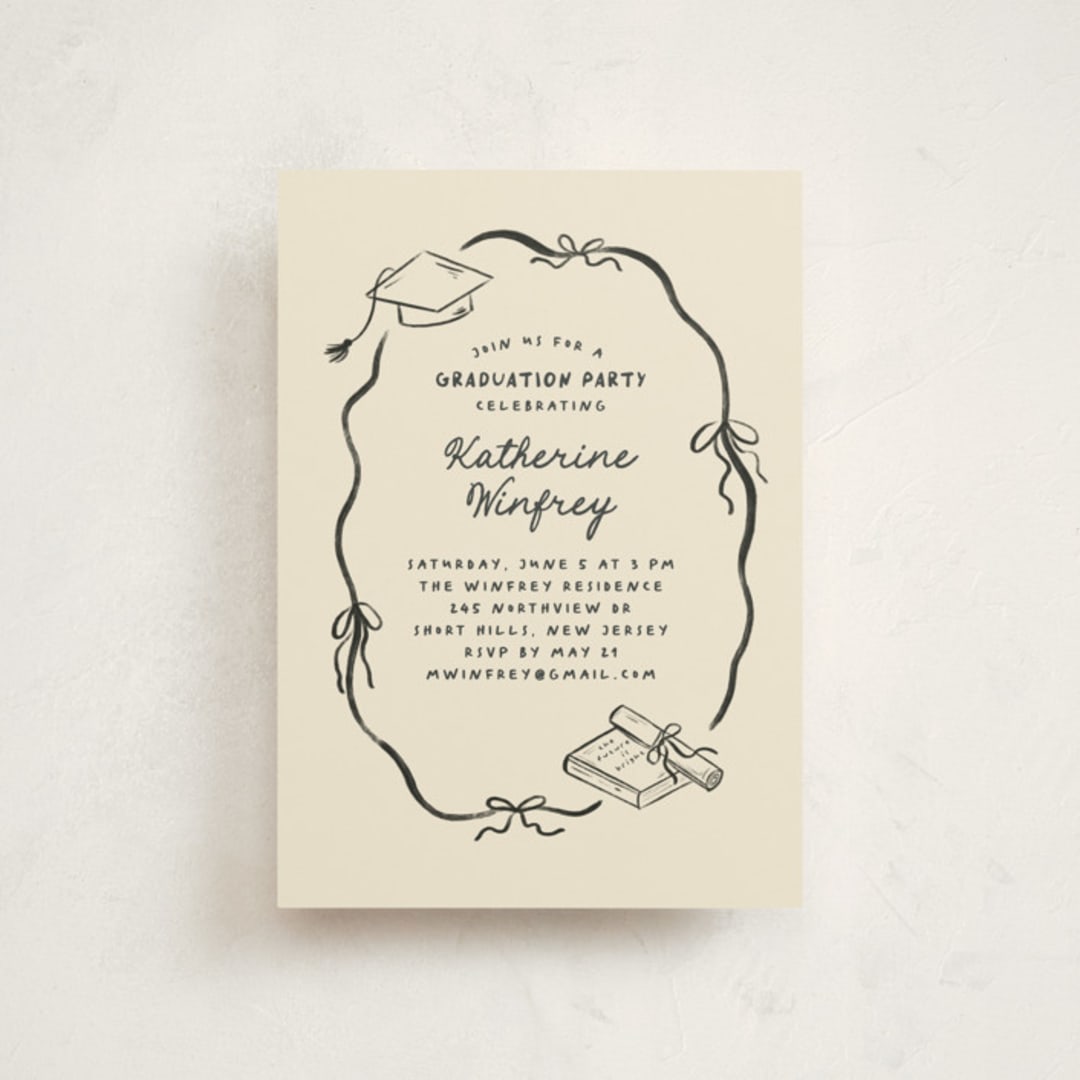 "Trendsetter" - Graduation Party Invitations in Noir by Creo Study - Front