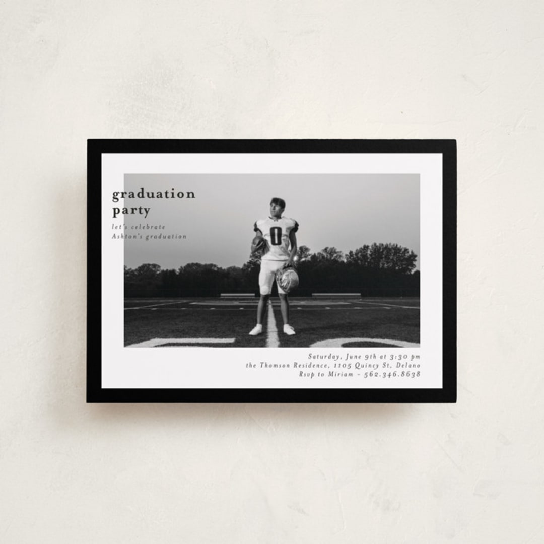 "Naruna" - Graduation Party Invitations in Chalk by Deynaaz Daraei - Front