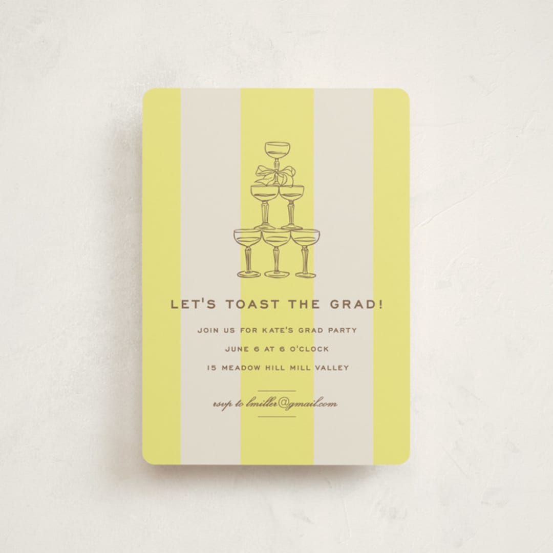 "Campania" - Graduation Party Invitations in Limone by Megan Davis - Front