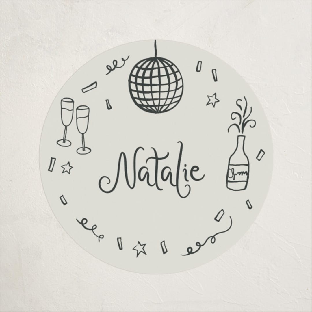 "Party Cheer" - Party Stickers in Chalkboard by Kelly Watkins - Front