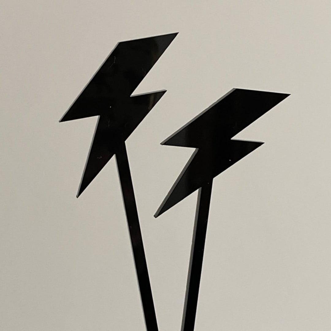 "Lightning Bolt Stir Sticks" - Party Stir Sticks in multicolorassorted-colors by Atomic Kraftworks