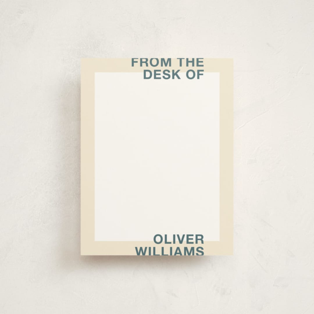 "Boldish" - Personalized Stationery Cards in Ocean by Owl and Toad - Front