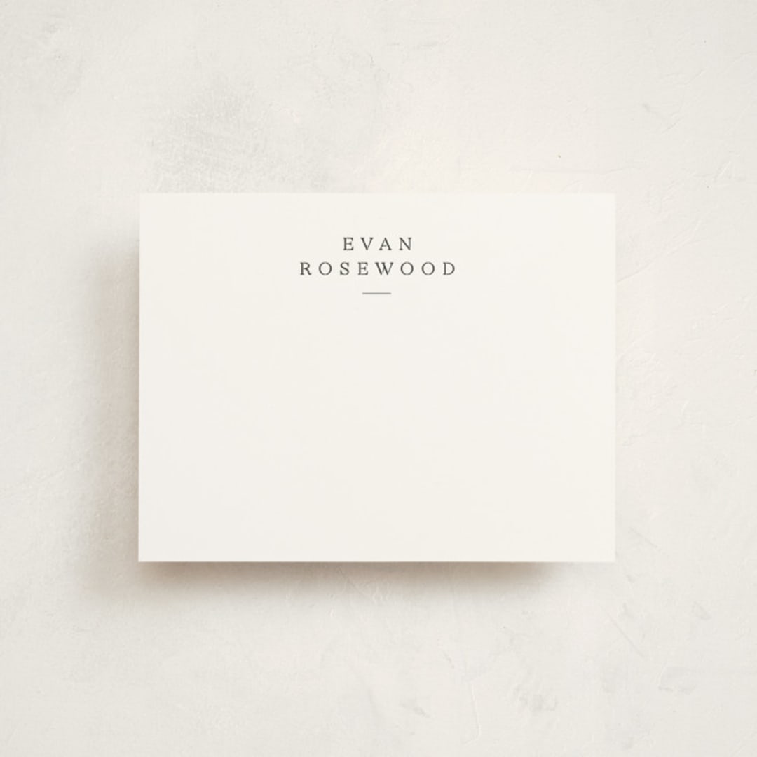 "Softspoken" - Personalized Stationery Cards in Cloud by Sara Hicks Malone - Front