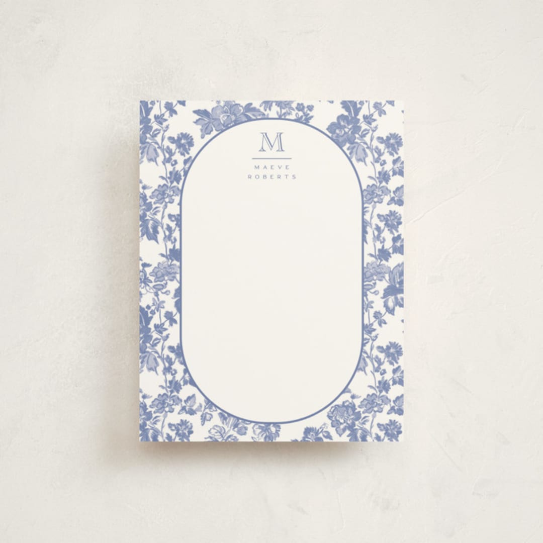 "Toile" - Personalized Stationery Cards in Provincial by Jenna Holcomb - Front