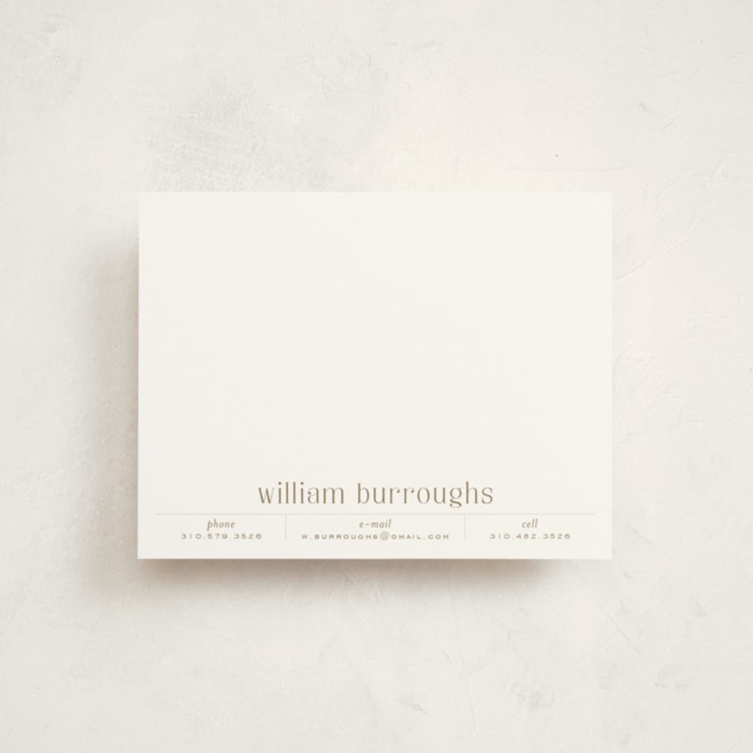 "Record" - Personalized Stationery Cards in Topaz by Alexandra Cohn - Front