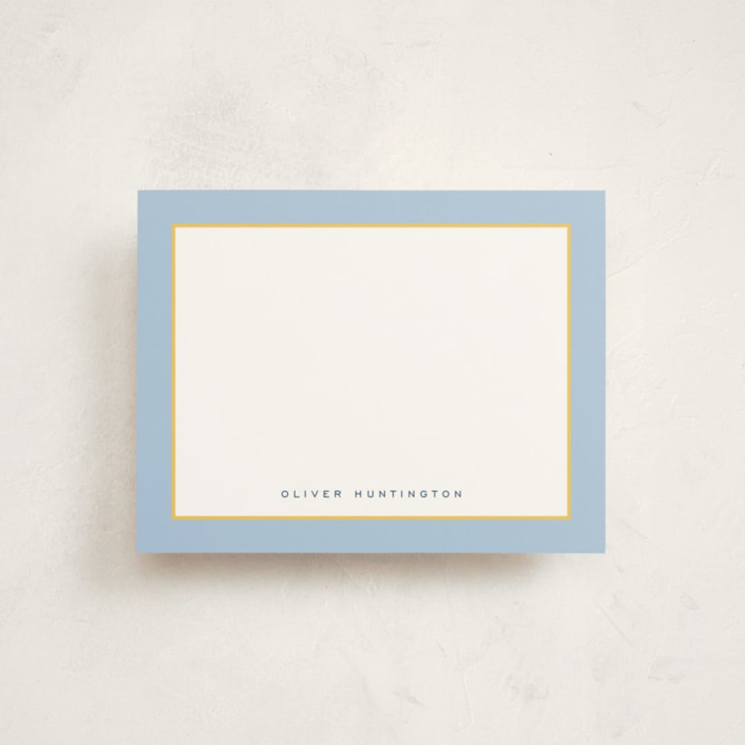 "August" - Personalized Stationery Cards in Sky by Nicoletta Savod - Front