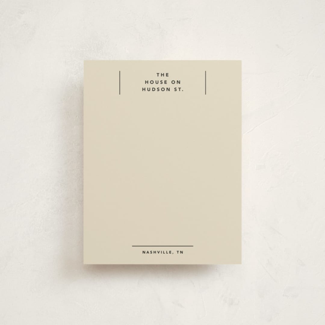 "Hudson" - Personalized Stationery Cards in Vanilla by Kelly Watkins - Front
