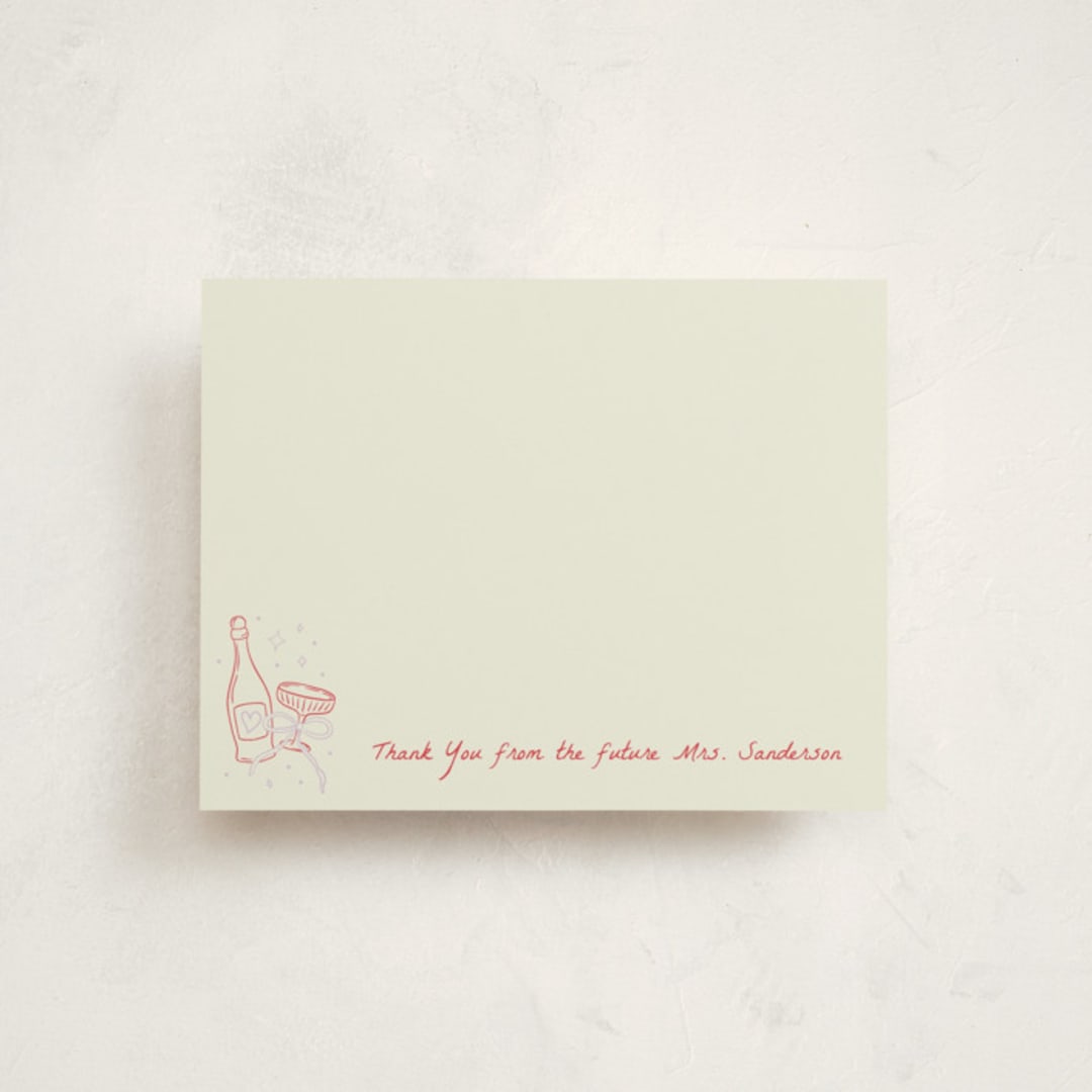 "Celebration" - Personalized Stationery Cards in Wisteria by Ashlee Townsend - Front