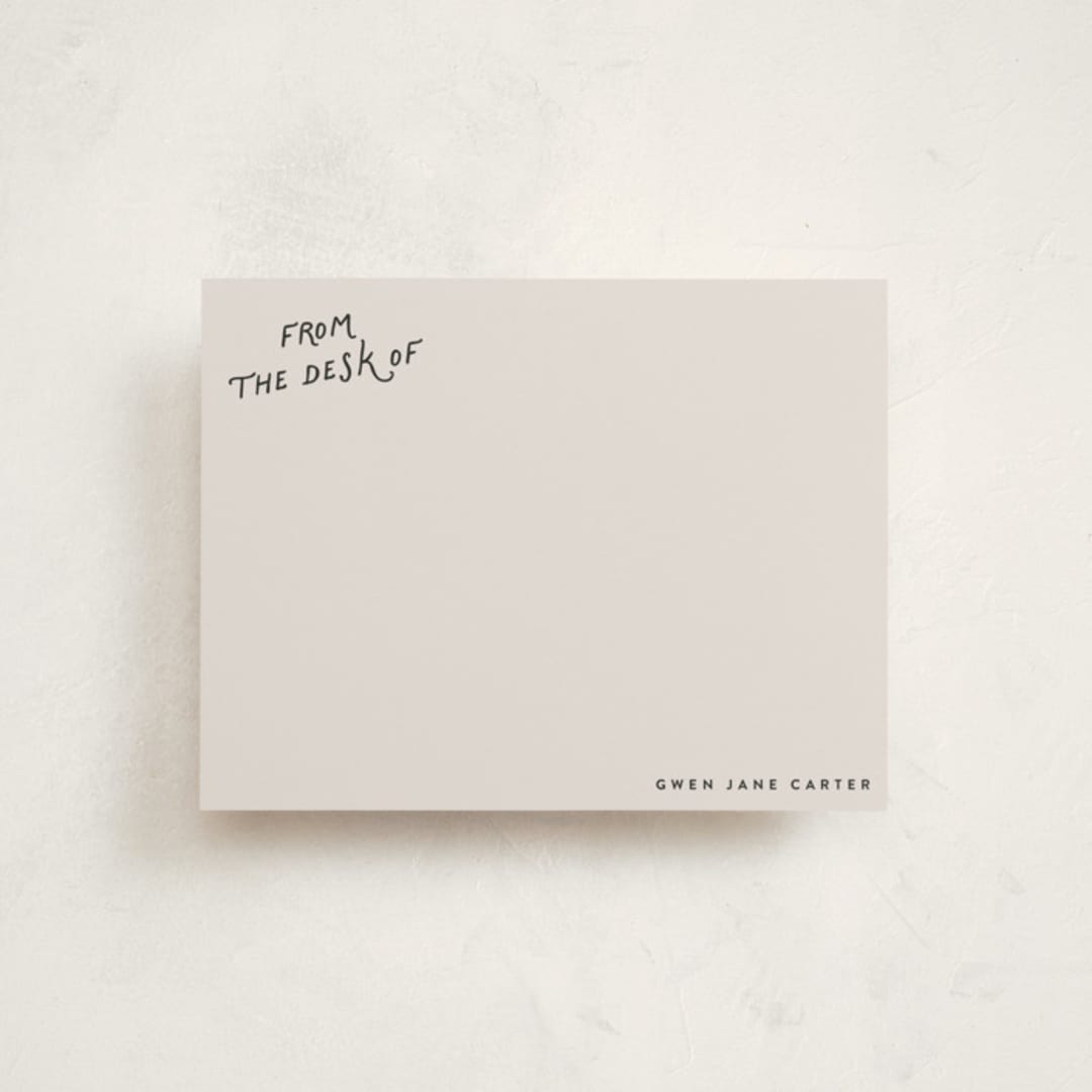 "from the desk" - Personalized Stationery Cards in Vintage by Maja Cunningham - Front