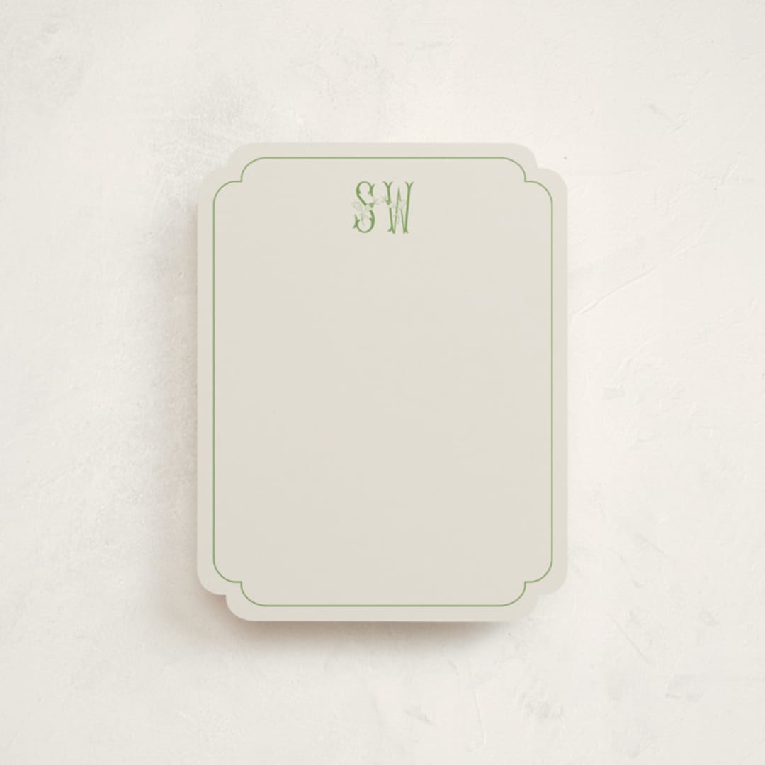 "Blooming Letters" - Personalized Stationery Cards in Spring by Alize Cetintas Kure - Front