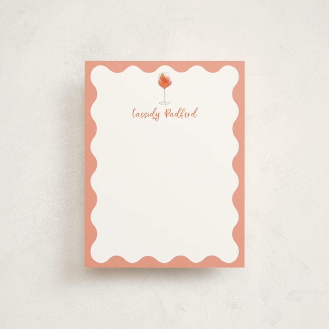 "Aperol Spritz" - Personalized Stationery Cards in Sunset by Baumbirdy - Front