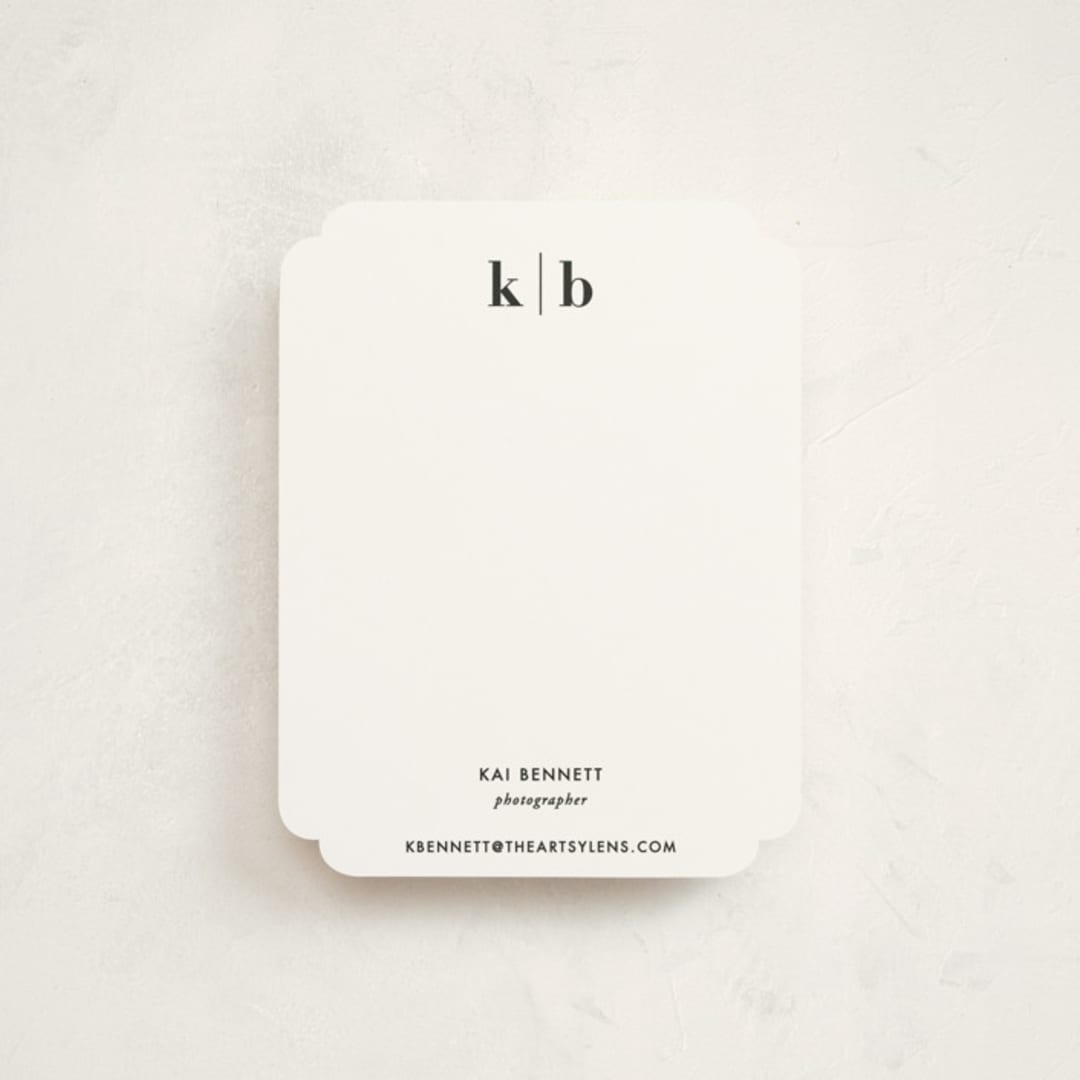 "Honorable" - Personalized Stationery Cards in Onyx by Jennifer Postorino - Front