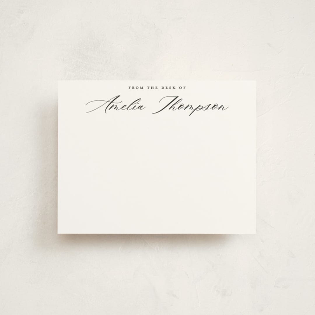 "The Minimalist" - Personalized Stationery Cards in Lily by Kristel - Front