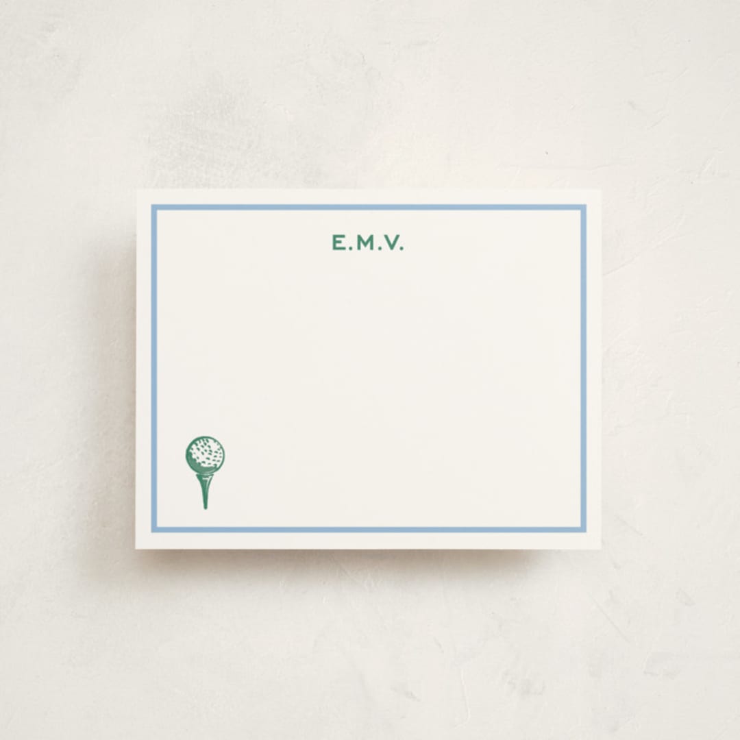 "Nuance" - Personalized Stationery Cards in Light Blue by Pati Cascino - Front