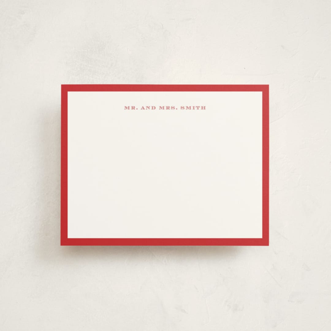 "Rambla" - Personalized Stationery Cards in Apple by Pati Cascino - Front