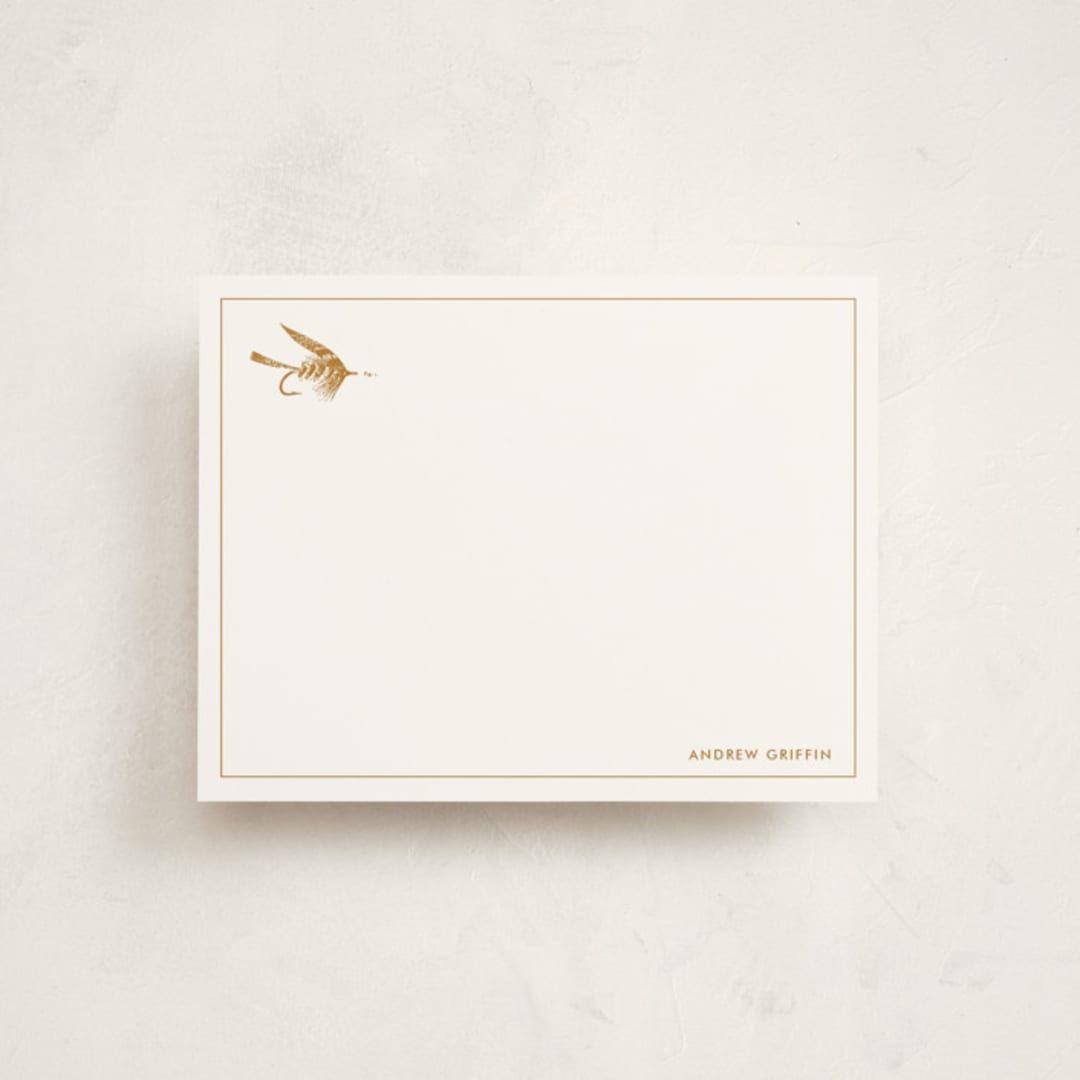 "Fly Fishing" - Personalized Stationery Cards in Desert by Chris Ferebee - Front
