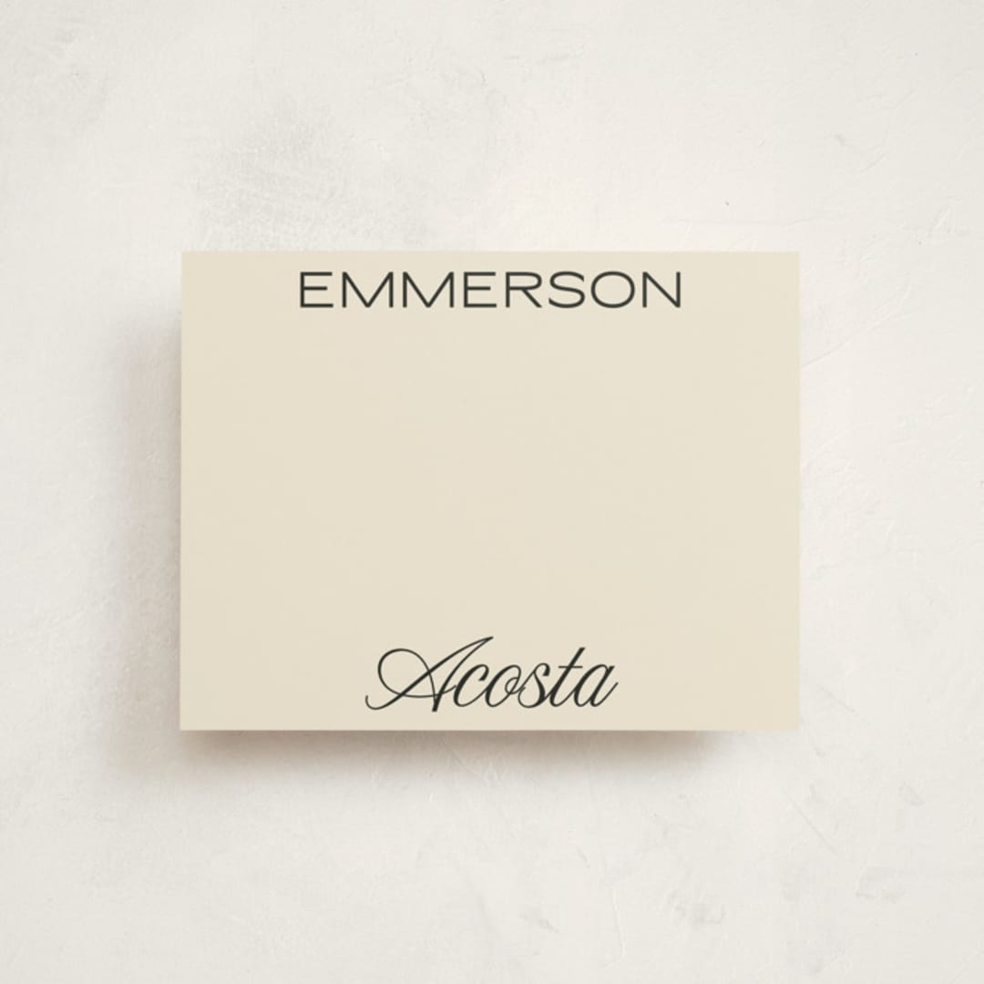 "Picture Show" - Personalized Stationery Cards in Ecru by Morgan Kendall - Front