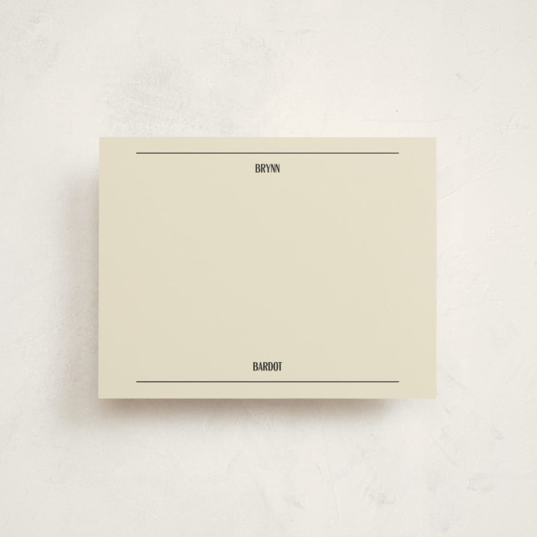 "Note Pad" - Personalized Stationery Cards in Ink by Jen Ramsey - Front