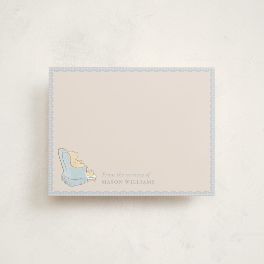 "Disney Winnie The Pooh" - Personalized Stationery Cards in Sky by Sabrin Deirani - Front