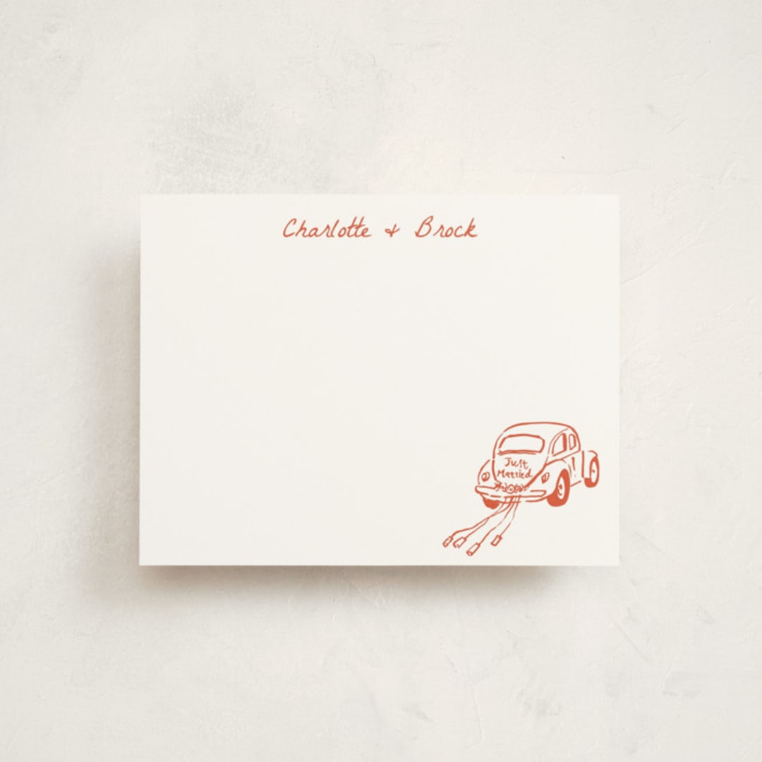 "Chic Soirée" - Personalized Stationery Cards in Verona Sunset by Cass Loh - Front