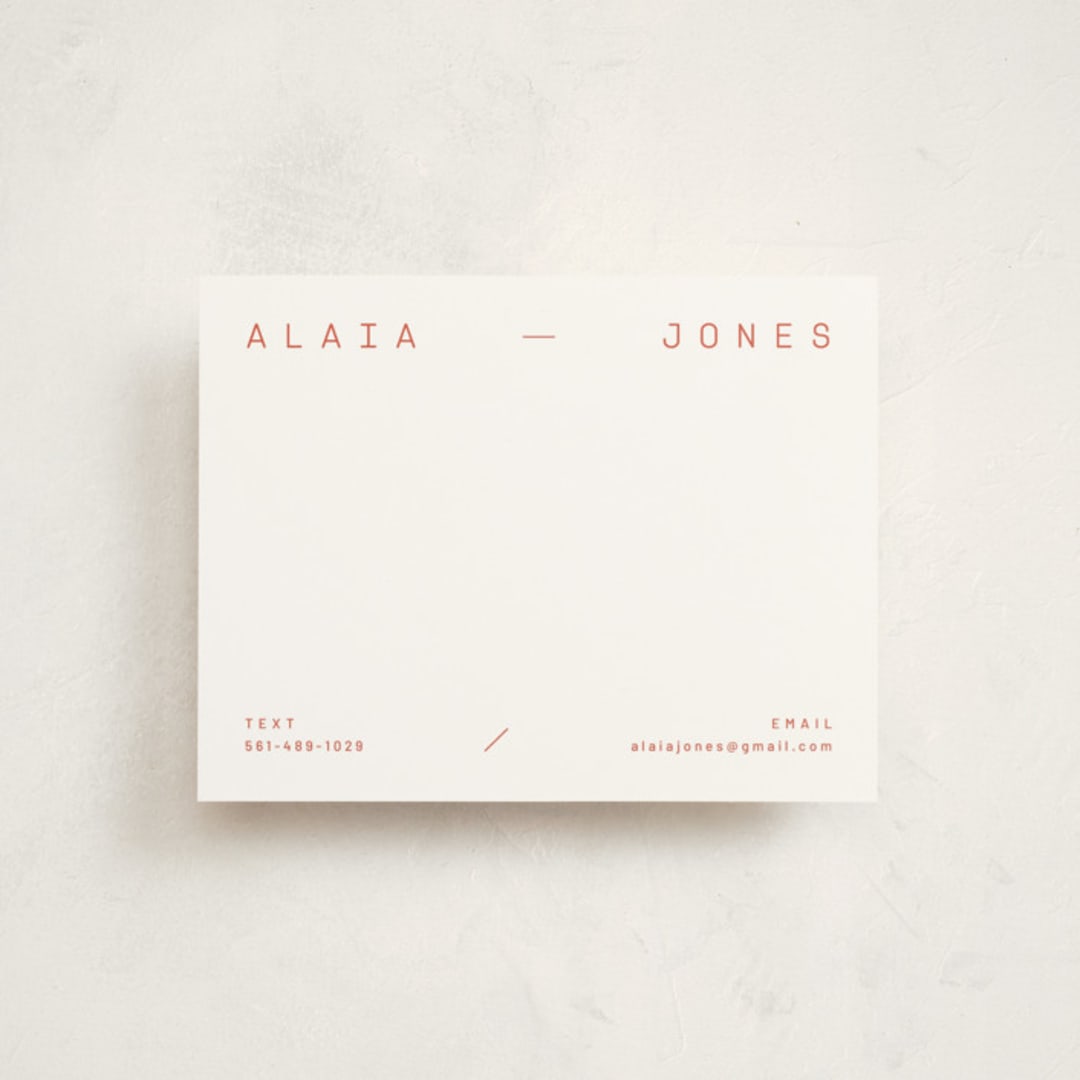 "Alaia" - Personalized Stationery Cards in Verona Sunset by Blustery August - Front
