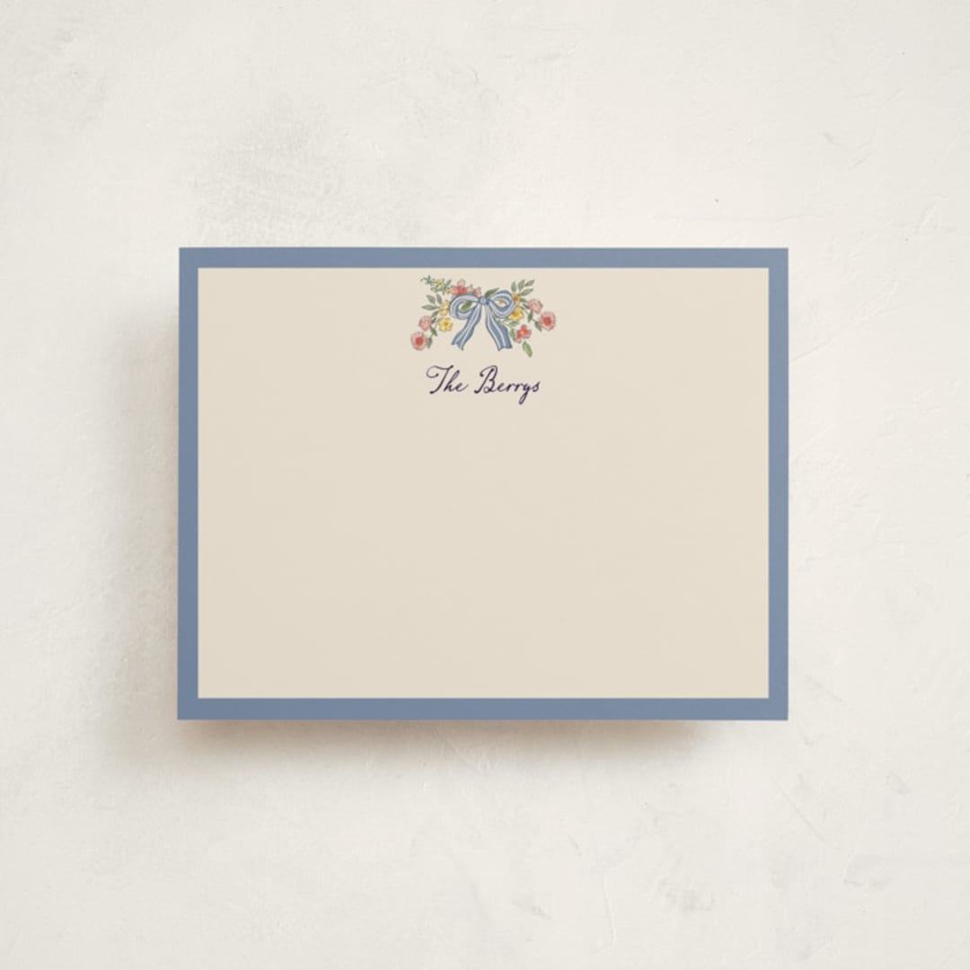 "A wedding in Low Country" - Personalized Stationery Cards in Cornflower by Chris Griffith - Front