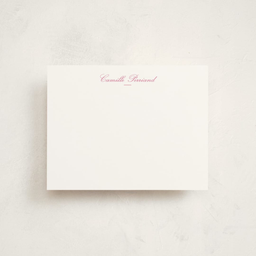 "Winslow" - Personalized Stationery Cards in Peony by Megan Davis - Front