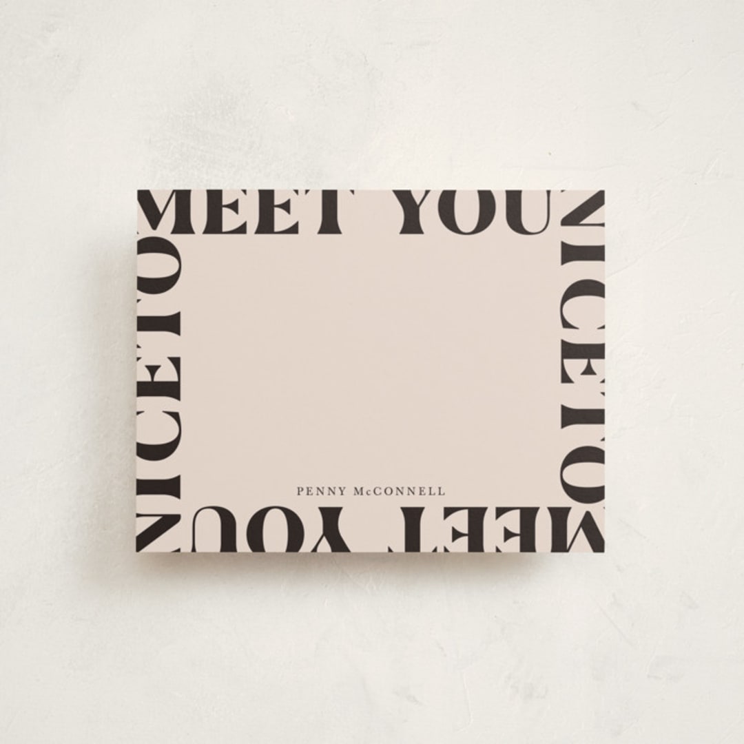 "Nice" - Personalized Stationery Cards in Ink by Up Up Creative - Front