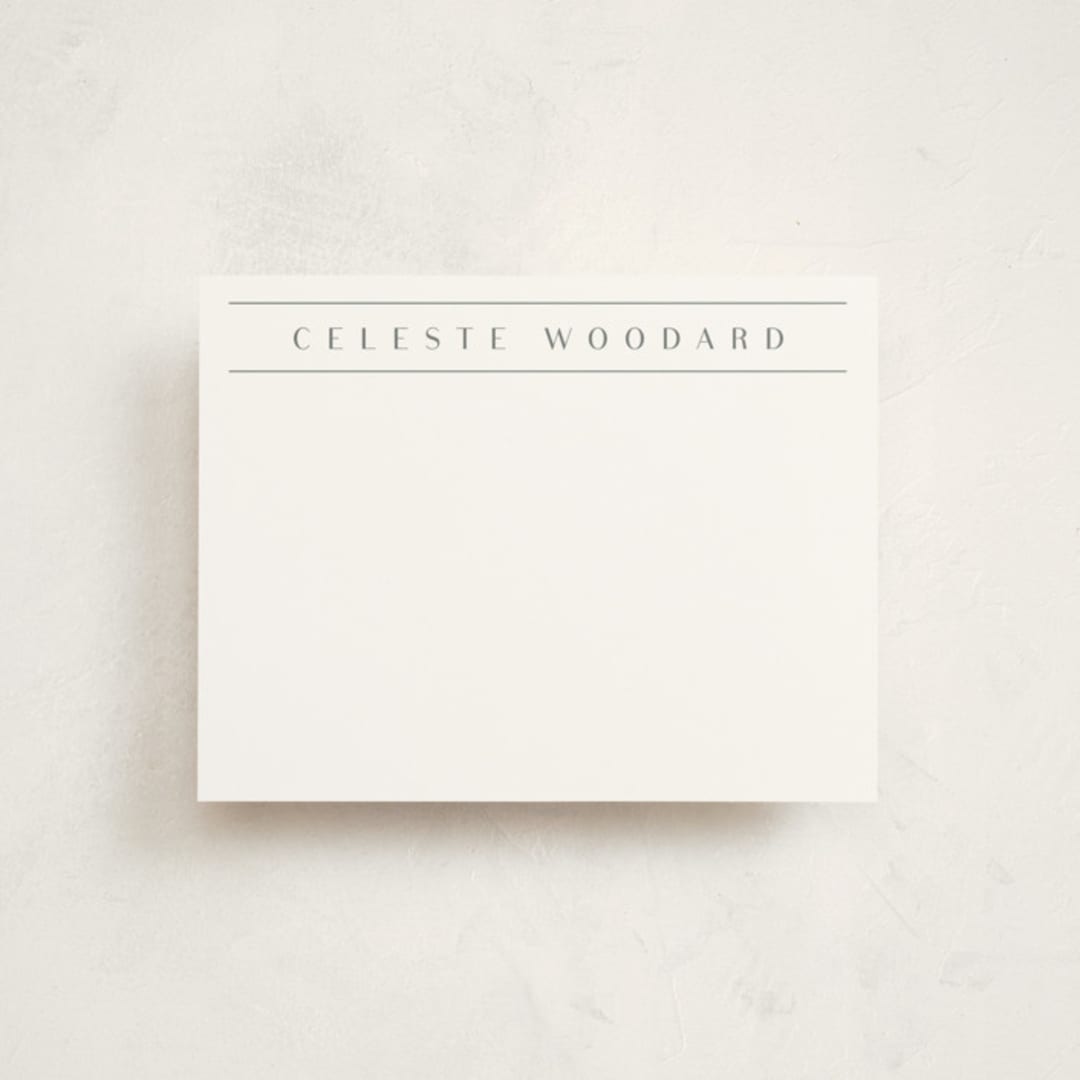 "Refinery" - Personalized Stationery Cards in Cotton by Stacey Meacham - Front