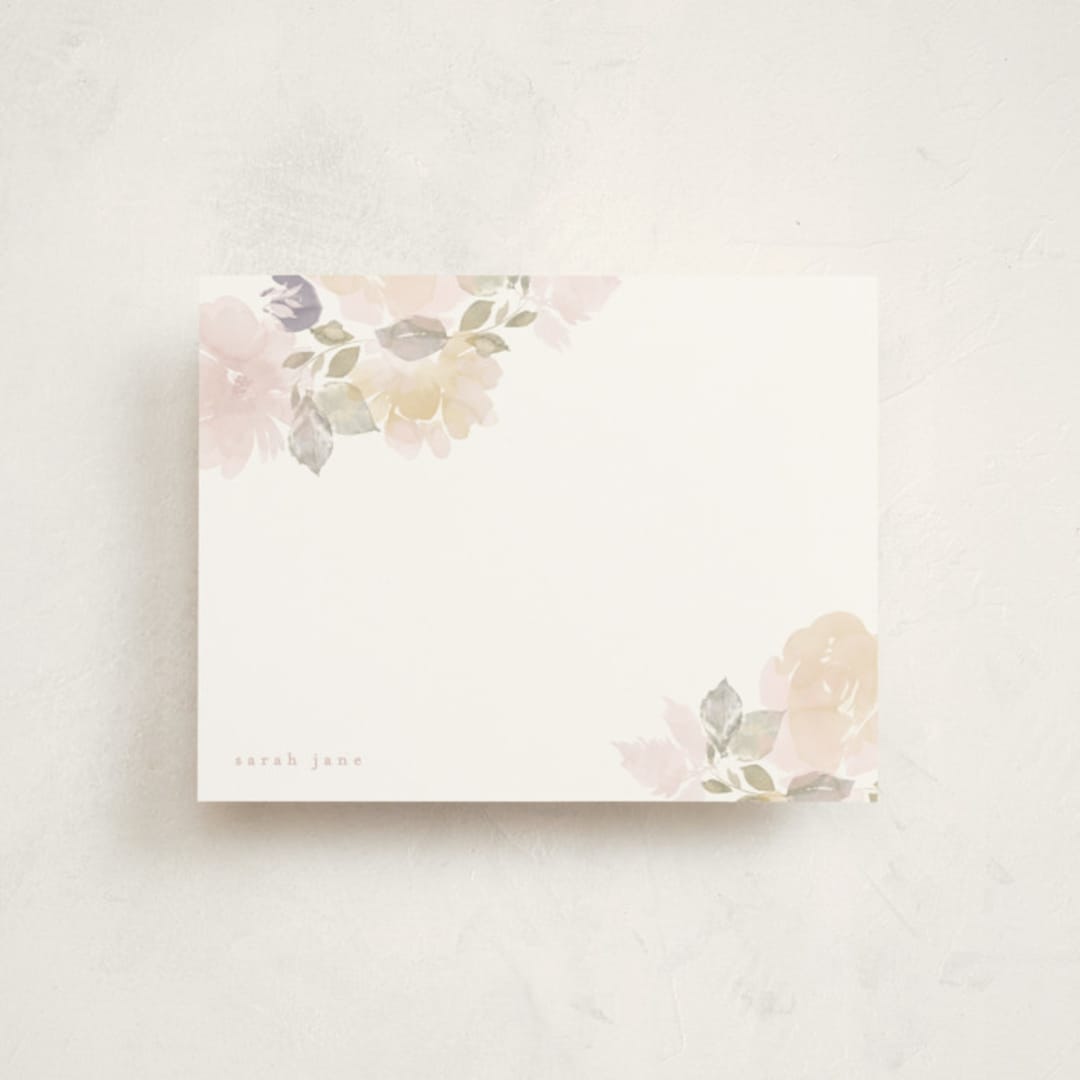 "memories" - Personalized Stationery Cards in Lily by Phrosné Barwood - Front