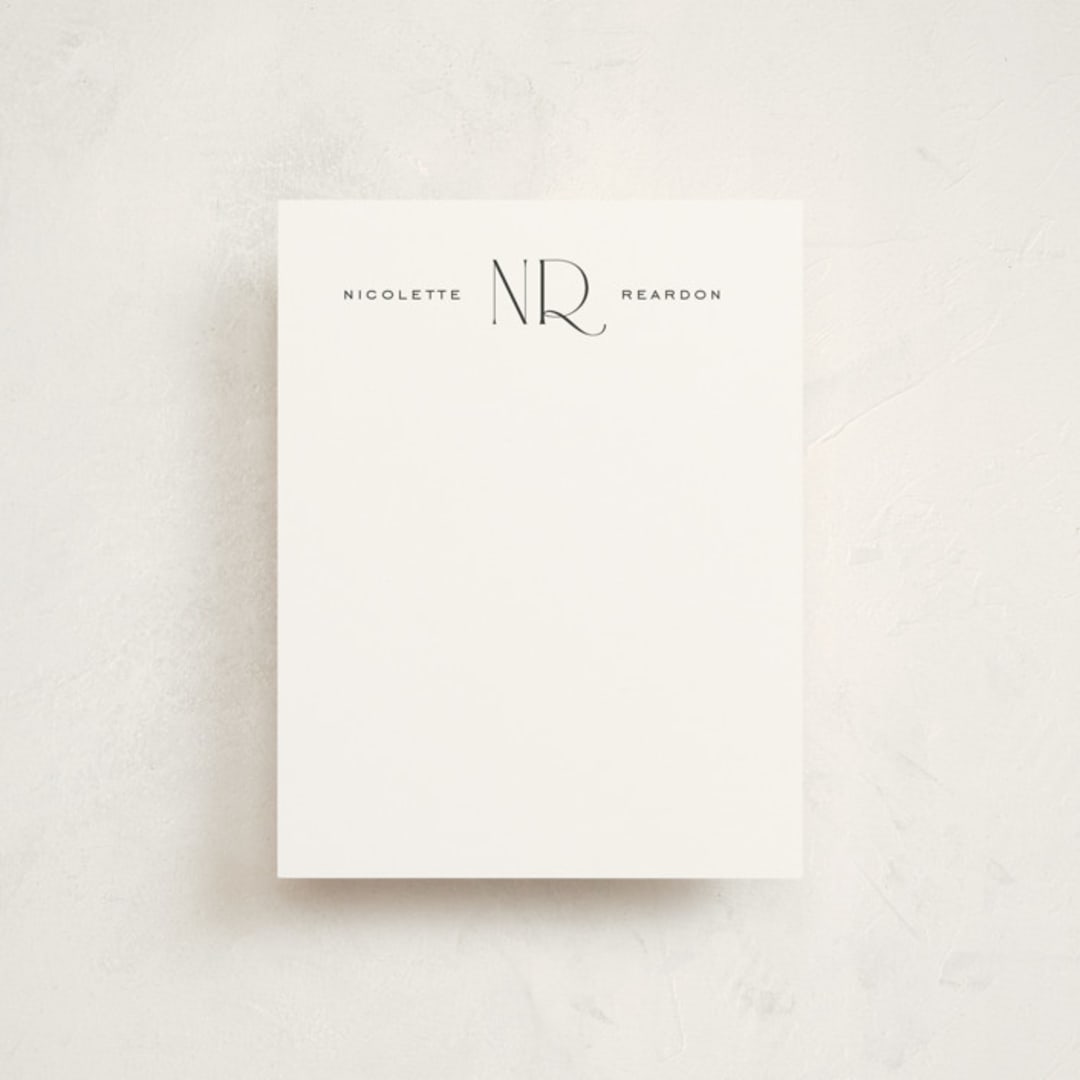 "Black Tie" - Personalized Stationery Cards in Tuxedo by Ashley DeMeyere - Front