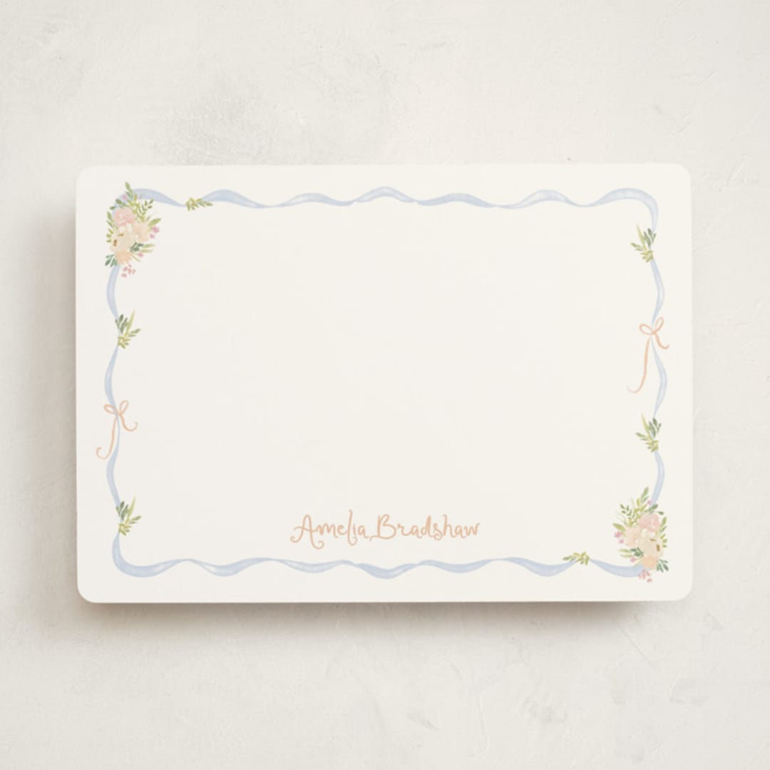 "Cottagecore" - Personalized Stationery Cards in Daphne by Creo Study - Front