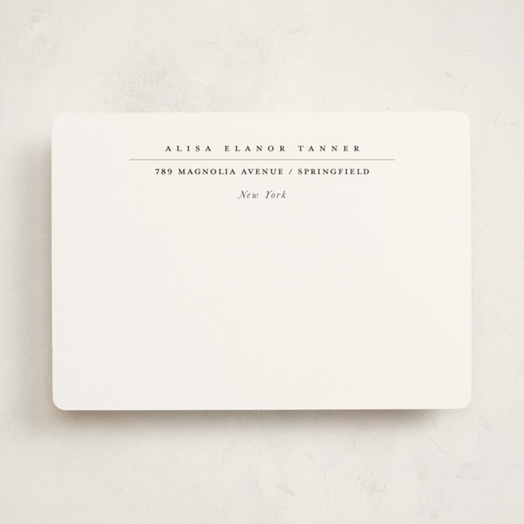 "address" - Personalized Stationery Cards in Pearl by Lori Wemple - Front