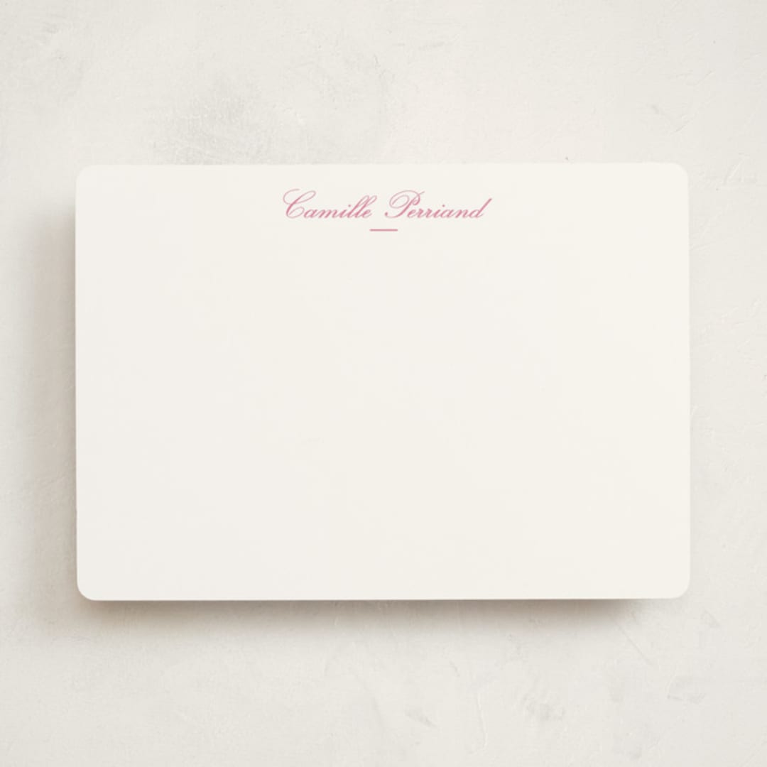 "Winslow" - Personalized Stationery Cards in Peony by Megan Davis - Front