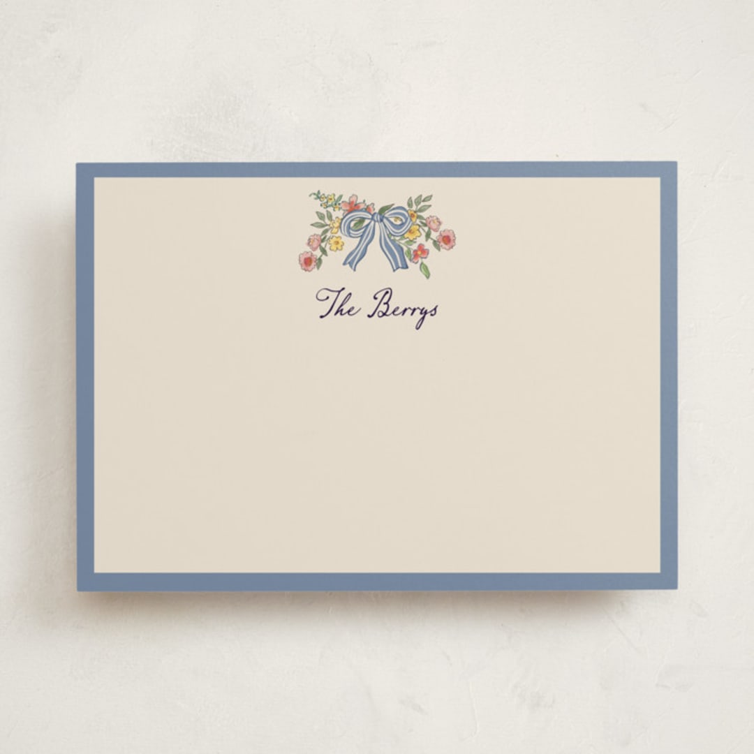 "A wedding in Low Country" - Personalized Stationery Cards in Cornflower by Chris Griffith - Front