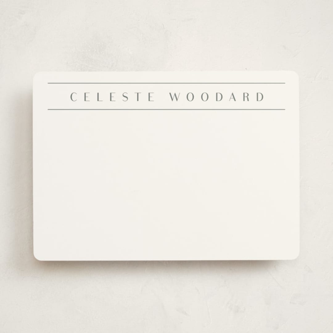 "Refinery" - Personalized Stationery Cards in Cotton by Stacey Meacham - Front