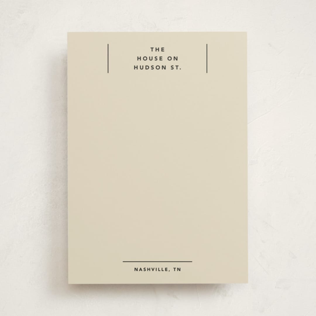 "Hudson" - Personalized Stationery Cards in Vanilla by Kelly Watkins - Front
