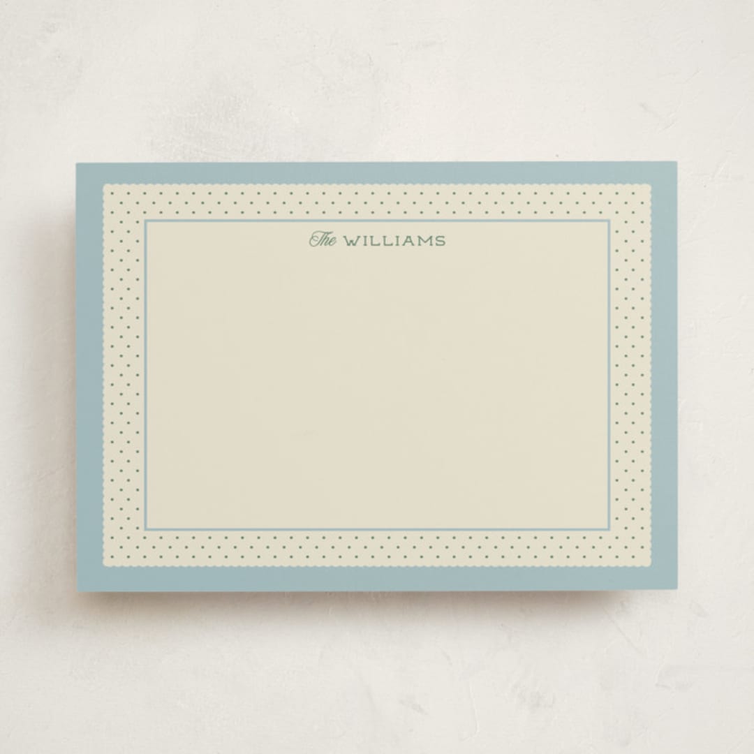 "Polka Dot Frame" - Personalized Stationery Cards in Garden by Robert and Stella - Front