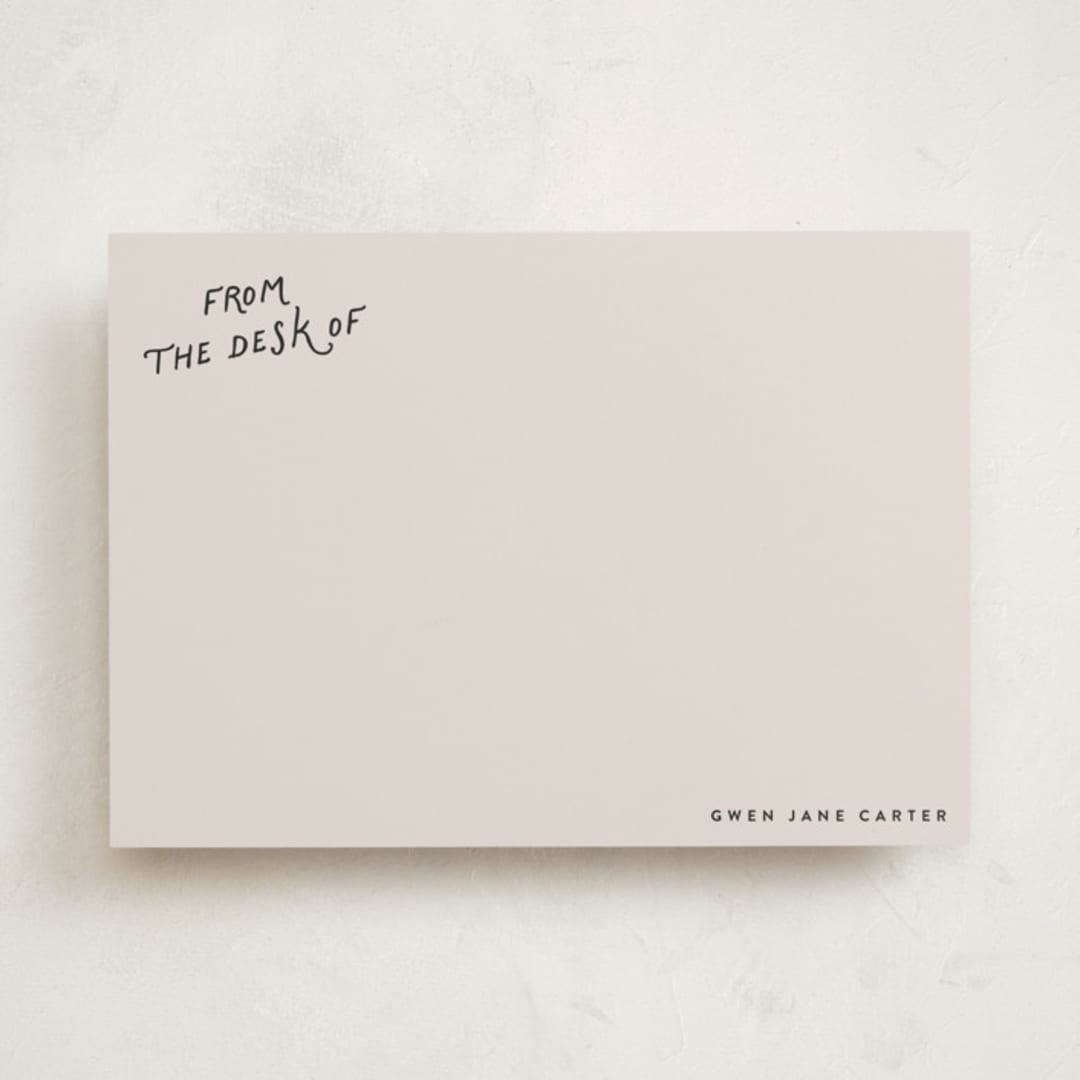 "from the desk" - Personalized Stationery Cards in Vintage by Maja Cunningham - Front