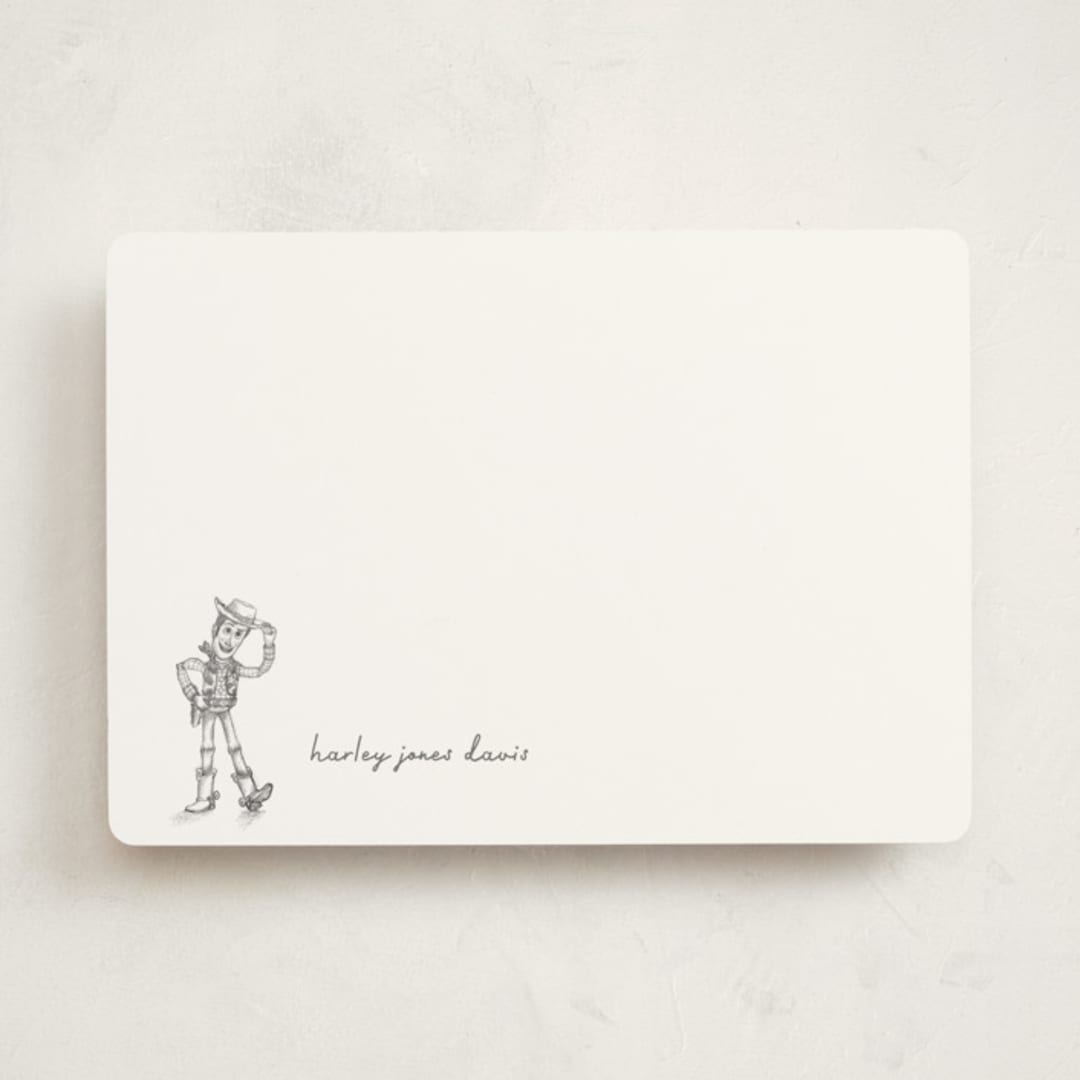 "Pixar's Toy Story in pencil" - Personalized Stationery Cards in Cloud by Anna Black - Front