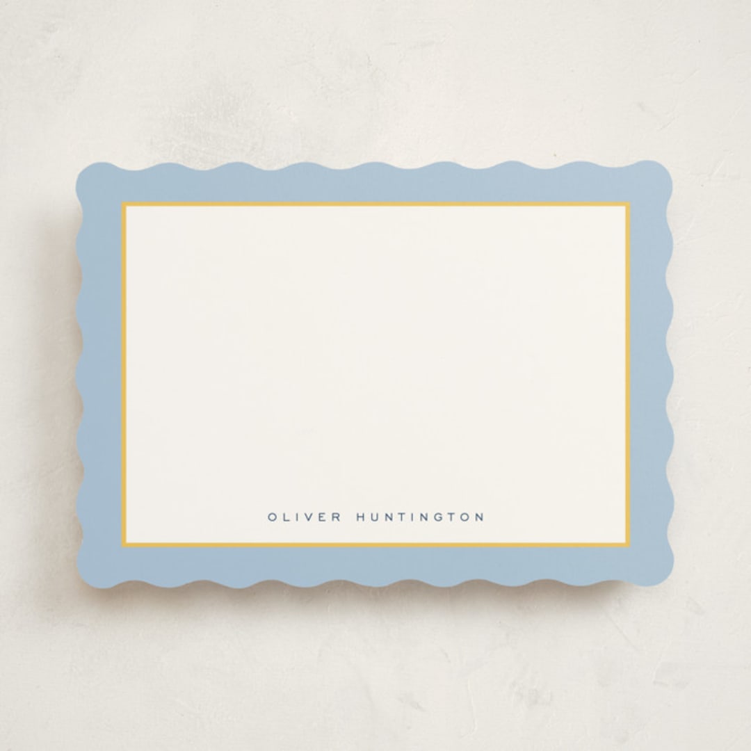 "August" - Personalized Stationery Cards in Sky by Nicoletta Savod - Front