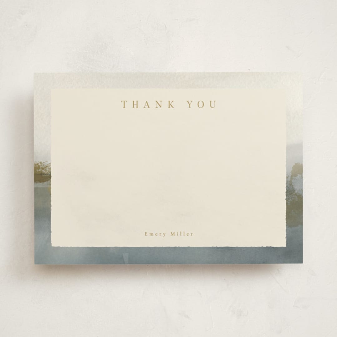 "Brittanica" - Personalized Stationery Cards in Mist by Robert and Stella - Front